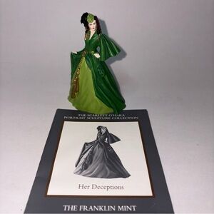 Franklin Mint Gone With The Wind Scarlett O’Hara Her Deception Figure Drapes